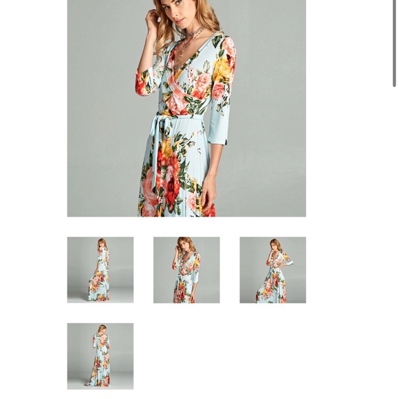 Love Kuza Floral Long Sleeve Maxi Dress - Picture 2 of 7
